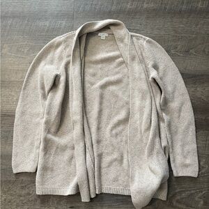 J. Jill Light Tan Open Front Cardigan
